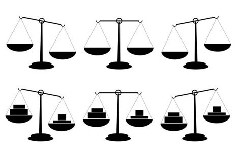 Unbalanced Scale Drawing Illustrations Royalty Free Vector Graphics