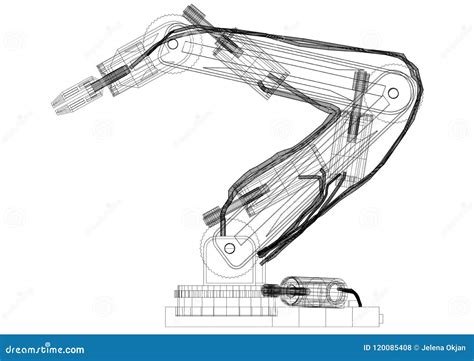 Robotic Arm Blueprint Stock Photography | CartoonDealer.com #194791640