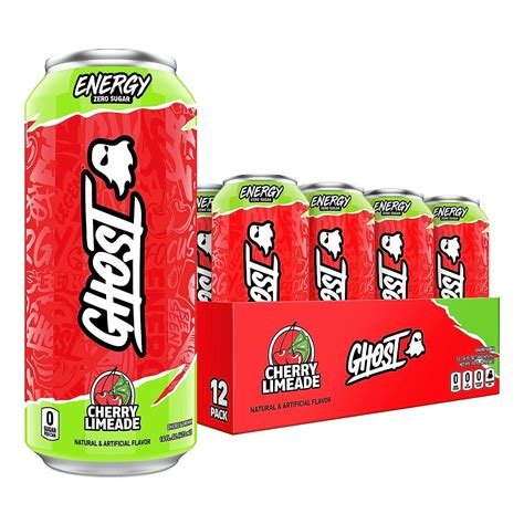 Ghost Zero Sugar Cherry Limeade Energy Drink Oz Can Multipack