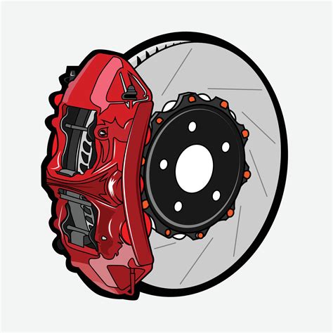 Disc Brake Illustration Vector Isolated White Background 25292494