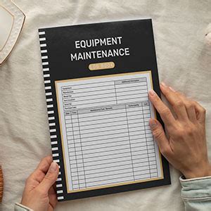 equipment maintenance log book daily preventive care  machinery