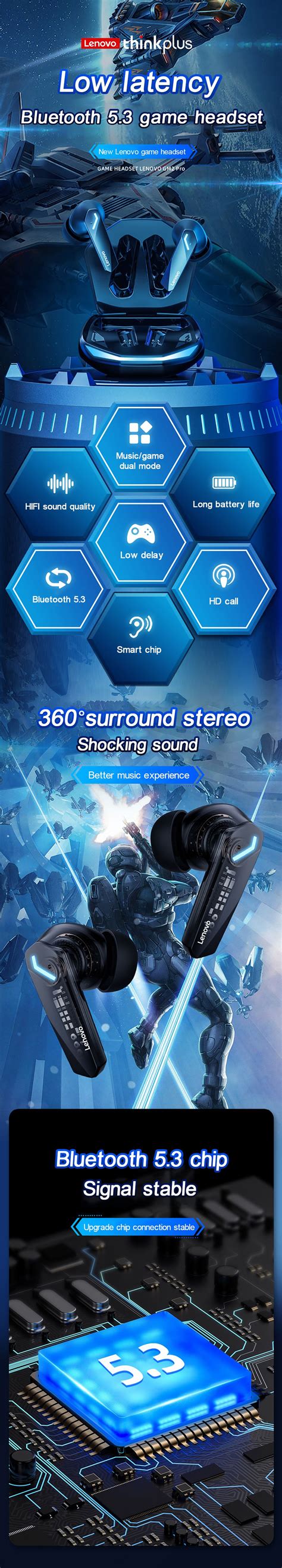 Lenovo GM2Pro True Wireless Game Price in Pakistan - Homeshopping