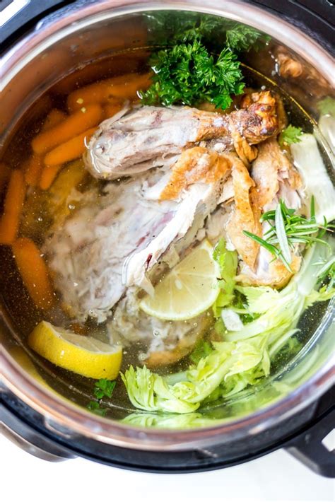 Chicken Bone Broth Pressure Cooker Recipe Bone Broth Recipe How To Make Bone Broth