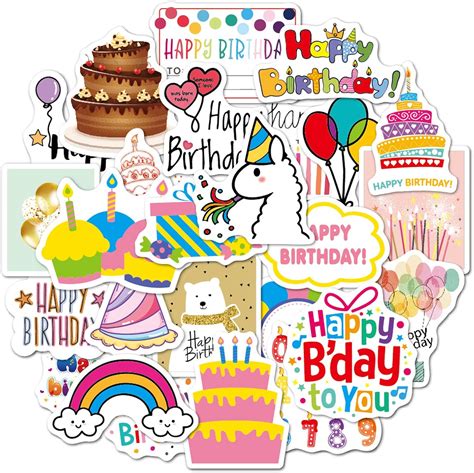 Isoi St Ck Aufkleber Geburtstag Kinder Geburtstag Sticker Set