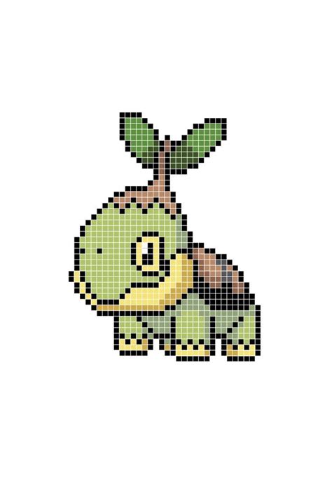 Pokemon Pixel Patterns For Perler Fuse Beads Turtwig Artofit
