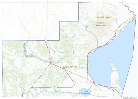 Topographic map of Glades County, Florida | Map, Topographic map, Glade