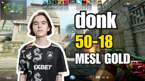 【cs2 Pov】donk 50 18 Ancient Cs2 Mesl Gold Dec 5 2023 Youtube