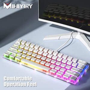MIHIYIRY US Layout Hot Swappable Mechanical Keyboard RGB Backlit Anti Ghosting Keys USB