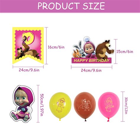 Buy Masha And The Bear Birthday Party Decorationsmasha And The Bear