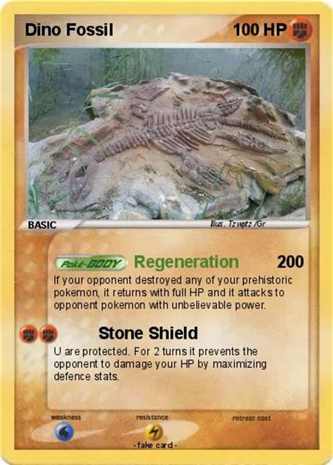 Pokémon Dino Fossil 1 1 - Regeneration - My Pokemon Card