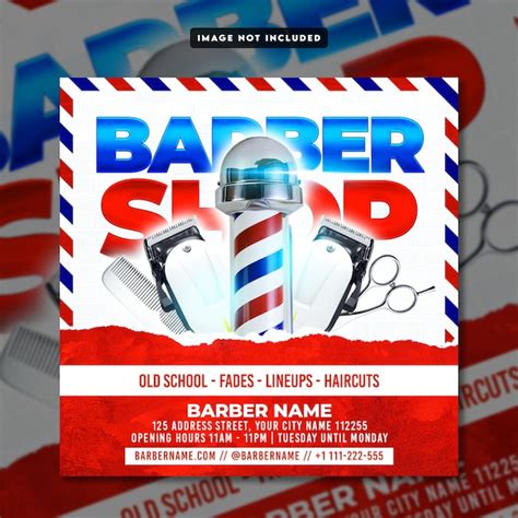 Premium Psd Barber Shop Flyer Template