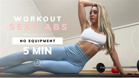 5 Min Sexy Abs Workout Intense Abs Core Workout No Equipment