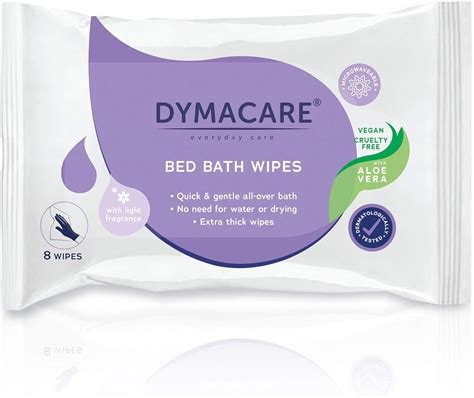 Dymacare Fragranced Bed Bath Wipes Rinse Free Microwaveable Premium