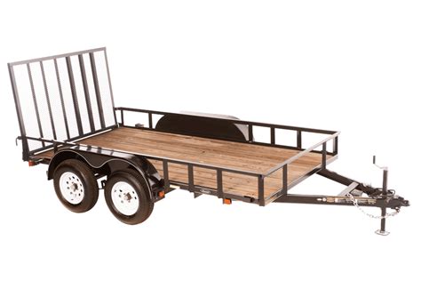 6x12 Utility Trailer, 5232lb Payload, Rear Ramp Gate