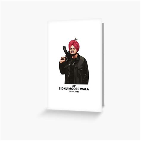 Vintage Rip Sidhu Moose Wala 1993 2022 Sidhu Moosewala Greeting Card By Jerrynels Redbubble