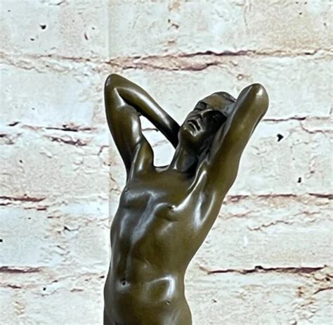 BRONZE SCULPTURE EROTIC Male Nude Art Statue Naked Gay Interest Hot Cast Gift 238 85 PicClick UK