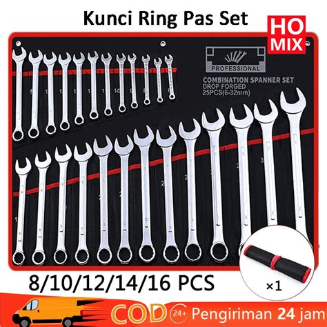 jual homix kunci ring pas set   pcs  mm kunci paskunci ring pas