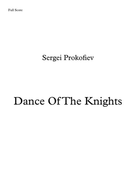 Dance Of The Knights By Sergei Prokofiev Small Ensemble Digital Sheet Music Sheet Music Plus