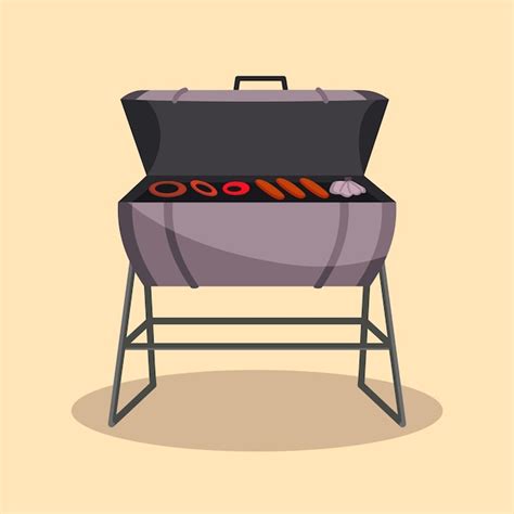 Premium Vector Barbecue Or Grillbarbecue Picnic Camping Cooking Bbq