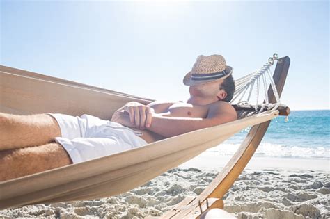 Handsome Man Resting In The Hammock Stock Photo Download Image Now