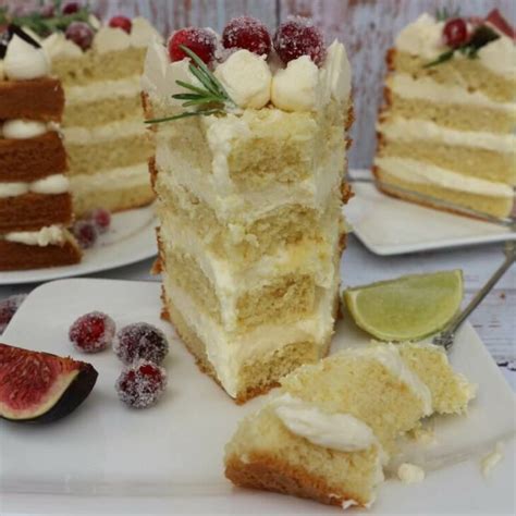 Naked Cake With Chiffon Cake And Lemon Cream Winter Edition