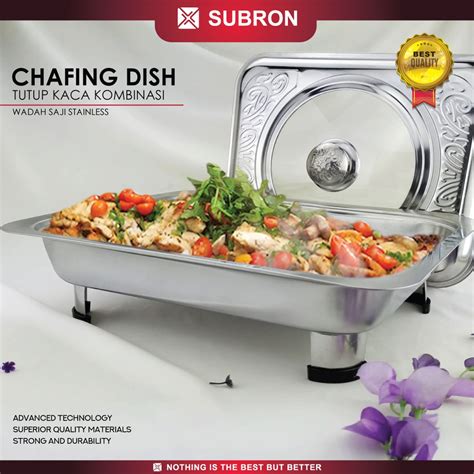 Jual SUBRON Fast Food Dish Baking Tray Tutup Kaca Kombinasi Tempat