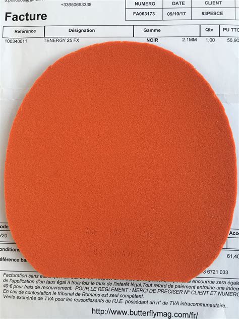 TENERGY 25 FX 2.1 Noir comme neuf - Ventes - Forum de tennis de table ...