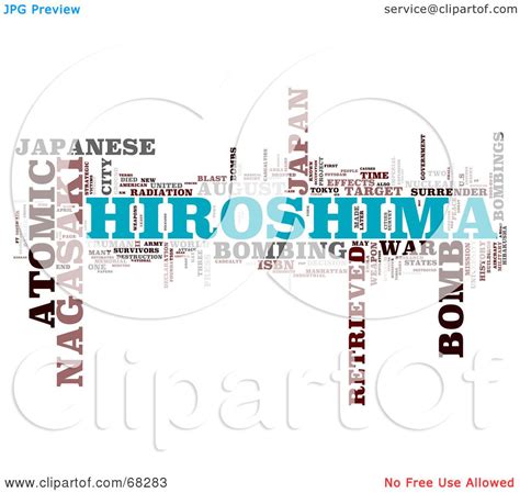 Royalty Free Rf Clipart Illustration Of A Hiroshima Word Collage