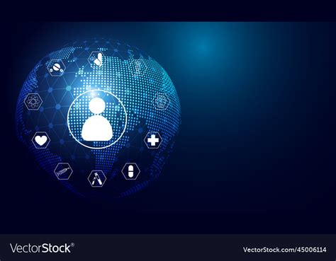 Abstract Globe And Health Icons Medical Royalty Free Vector