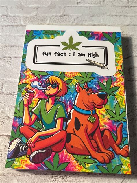 Scooby Doo And Shaggy Smoking A Joint Handmade Notepad T Etsy