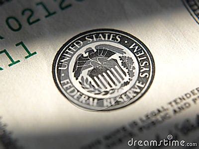 United States Federal Reserve System Symbol Stock Photo Image