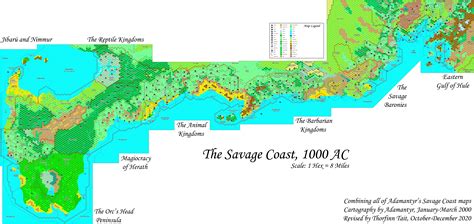 Adamantyrs Savage Coast 8 Miles Per Hex Atlas Of Mystara