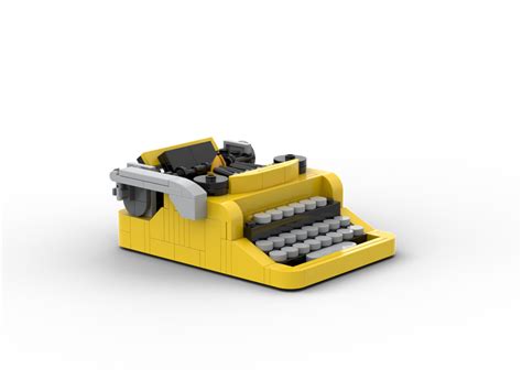 Lego Moc Mini Typewriter By Brickbicycle Rebrickable Build With Lego