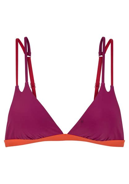 S Oliver Triangel Bikini Top Yella Berry Orange Cup C D