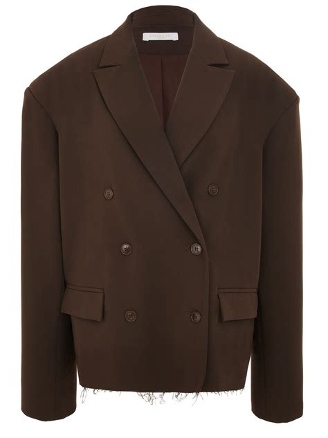 Жакет прямой мужского кроя с широкими плечами, коричневый – купить за ...