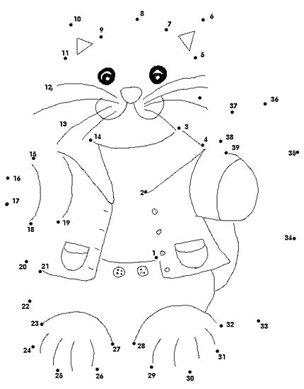 Chat alors Relie les points Points à relier Le point Jeux a imprimer