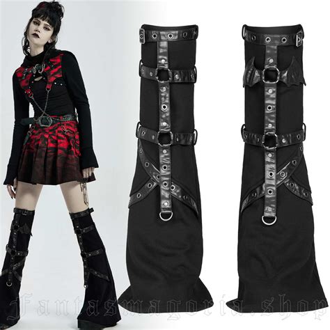 Bat Babe Black Legwarmers WS 462 BK By Punk Rave Brand