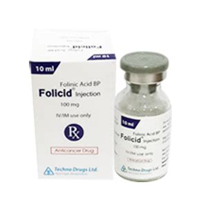 Folicid 10 Mg Ml IM IV Injection 100 Mg Vial