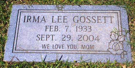 Irma Lee Leake Gossett 1933 2004 Memorial Find A Grave