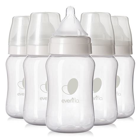 Evenflo Balance Wide Neck Bpa Free Plastic Baby Bottles 9oz Clear