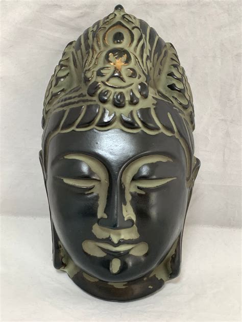 Buddha Mask Kannon Art Buddha Wall Art Japanese Mask Asian Etsy