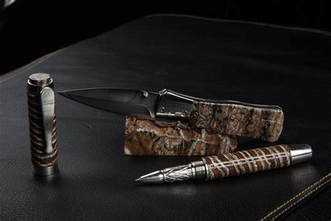 Авторучка и нож из зуба мамонта | Пикабу