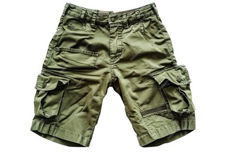 Premium Photo A Pair Of Green Cargo Shorts A Pair Of Green Cargo