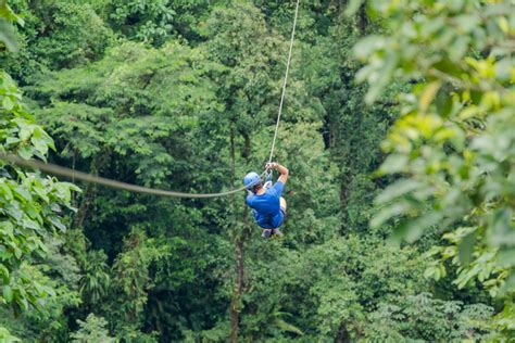 Zipline Over La Fortuna Waterfall Adventure Arenal Volcano Park