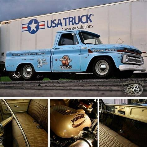 Patina Slammed Squarebody Shop Truck Chevy C10 Hot Rat Street Rod C 10 LSx Swap For Sale