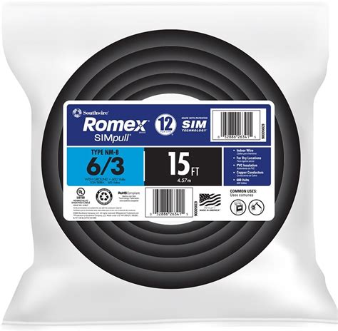 ft   romex simpull stranded indoor cu nm  wg individual pack