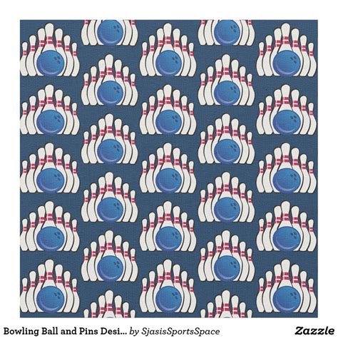 Bowling Ball And Pins Design Fabric Fabric Design Printing On Fabric