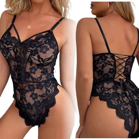 Lingerie Sexy Novo Suspens Rios De Renda Virilha Aberta Shopee Brasil