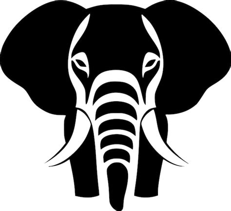 Ilustraci N De Vector De Logotipo Minimalista Y Plano De Elefante