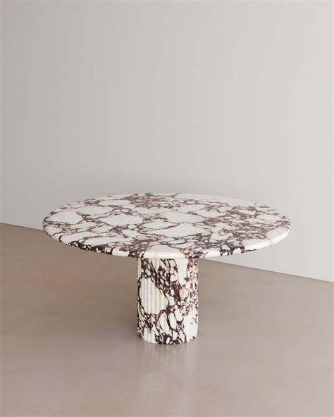 Nude Travertine Antica Dining Table I By The Essentialist For Sale At 1stDibs